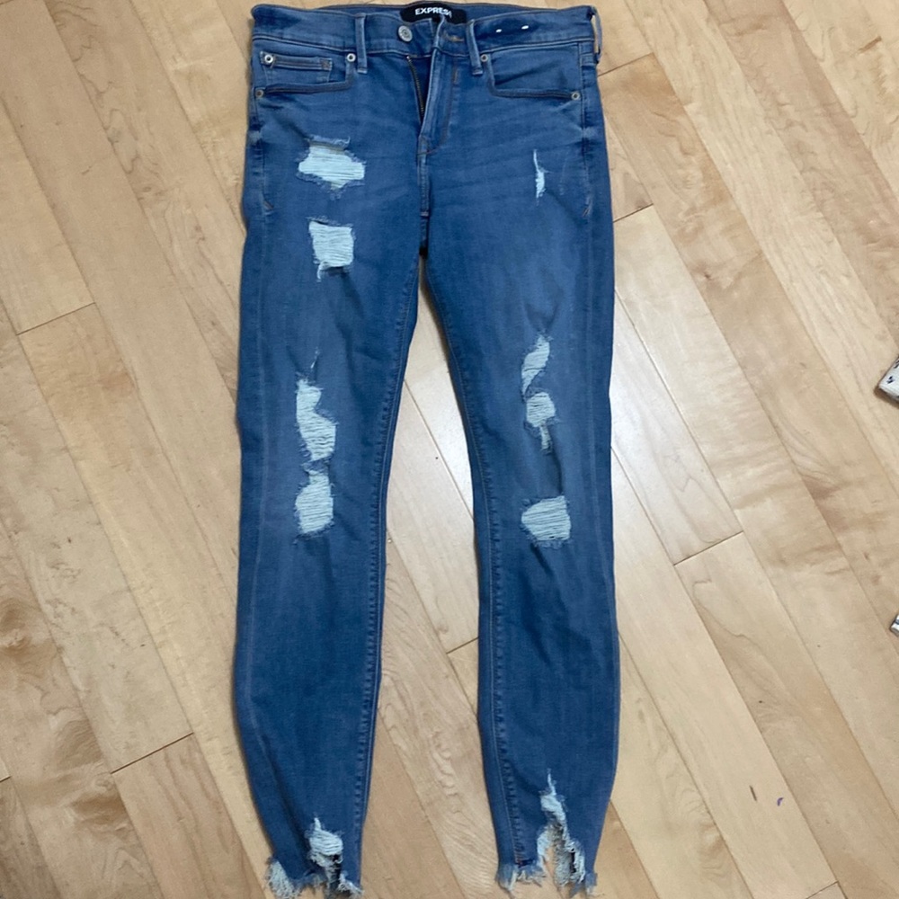Express Jeans Ankle Leggings Mid Rise